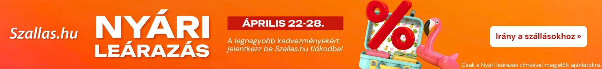 Itt a nyári leárazás a szallas.hu-n, bombajó ajánlatok