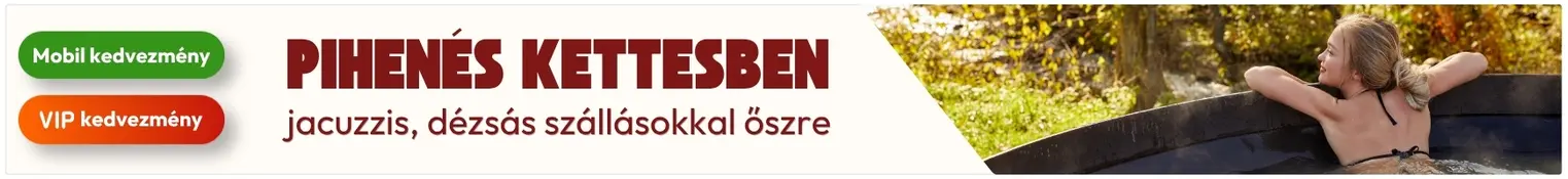 Pihenés kettesben jacuzzis, dézsás szállásokkal őszre!
