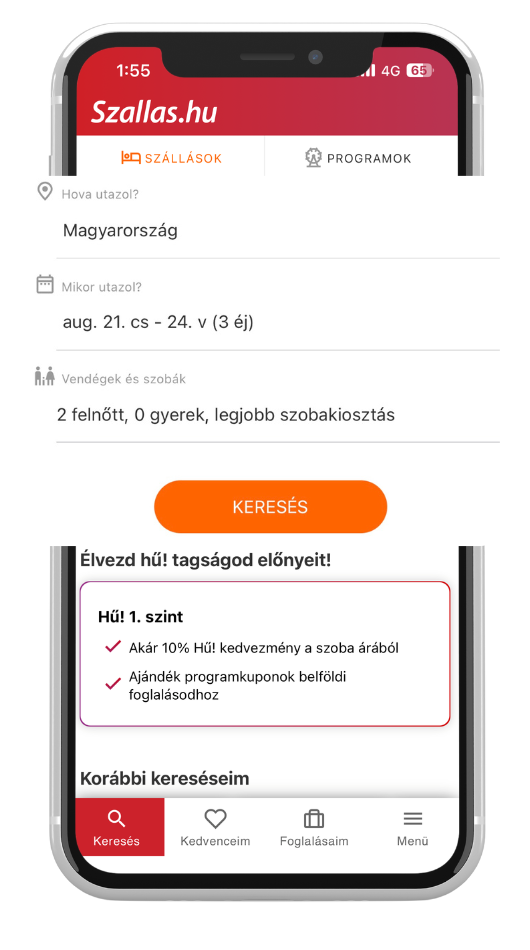 Egyszerű és gyors szállásfoglalás- szallas.hu app