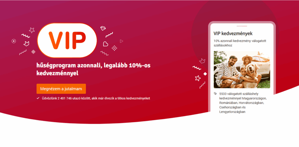 HŰ!ségből VIPség: bemutatkozik a Szallas.hu VIP Hűségprogramja